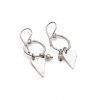 heart earrings with hoops & pearl