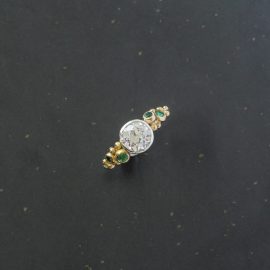 Diamond, gold, emerald remodel handmade in cornwall by chloe michell jewellery